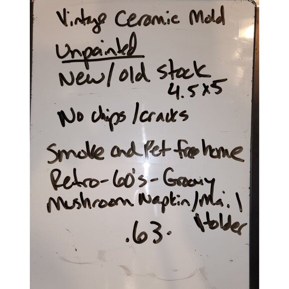 New Old Stock Vintage Groovy Retro Kitsch Ceramic Mushroom Napkin Mail Holder Ne - Picture 10 of 10